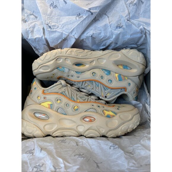 Puma La France RNR Sneakers Sand Orange Glo Aqua Multi Lace Up Men Size 8 NEW main image 6